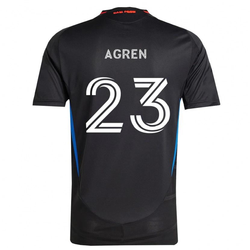 Danxen Femme Maillot Oskar Agren #23 Bleu Blanc Noir Tenues Domicile 2026/27 T-Shirt