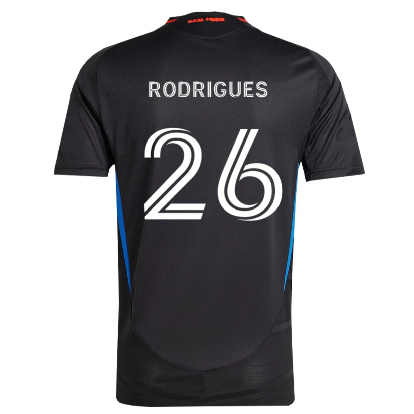 Danxen Femme Maillot Rodrigues #26 Bleu Blanc Noir Tenues Domicile 2026/27 T-Shirt