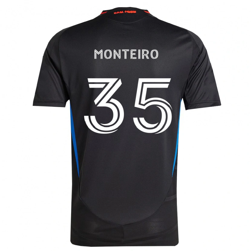Danxen Femme Maillot Jamiro Monteiro #35 Bleu Blanc Noir Tenues Domicile 2026/27 T-Shirt