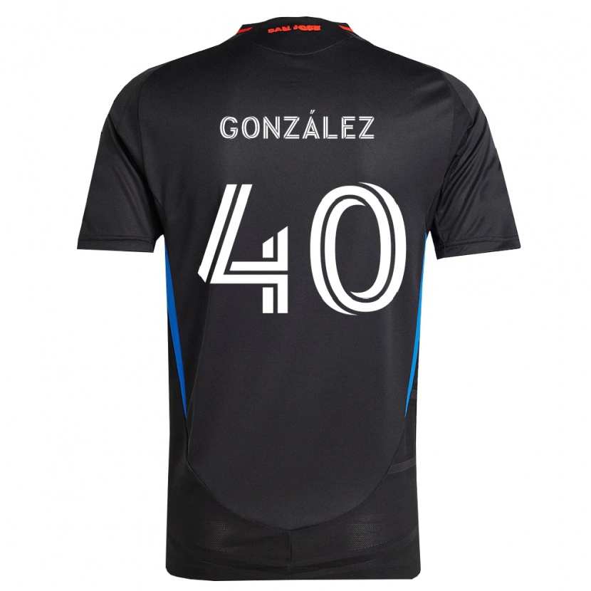 Danxen Femme Maillot Jonathan González #40 Bleu Blanc Noir Tenues Domicile 2026/27 T-Shirt