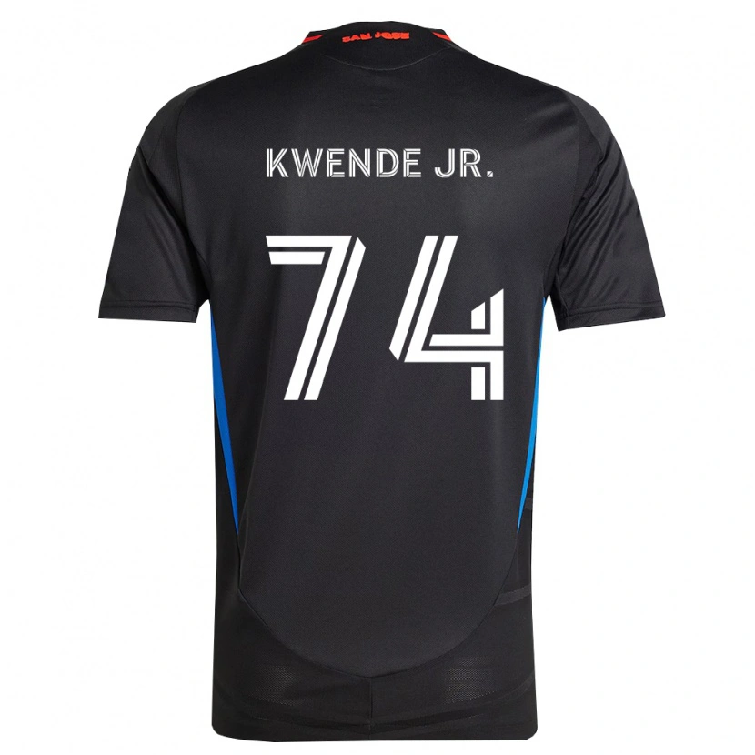 Danxen Femme Maillot Martin Kwende Jr. #74 Bleu Blanc Noir Tenues Domicile 2026/27 T-Shirt