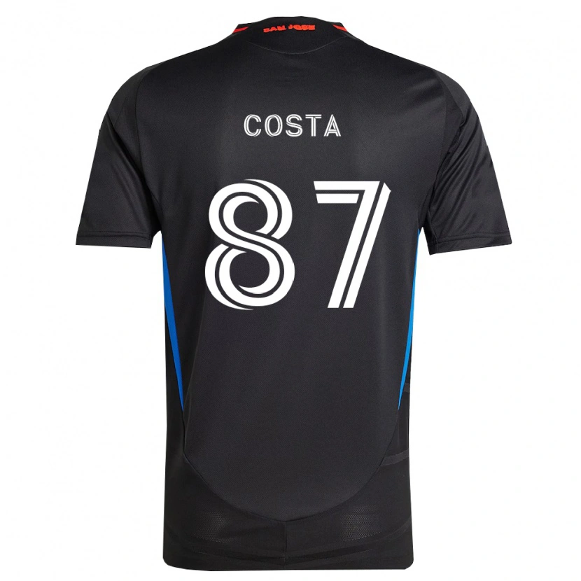 Danxen Femme Maillot Vítor Costa #87 Bleu Blanc Noir Tenues Domicile 2026/27 T-Shirt