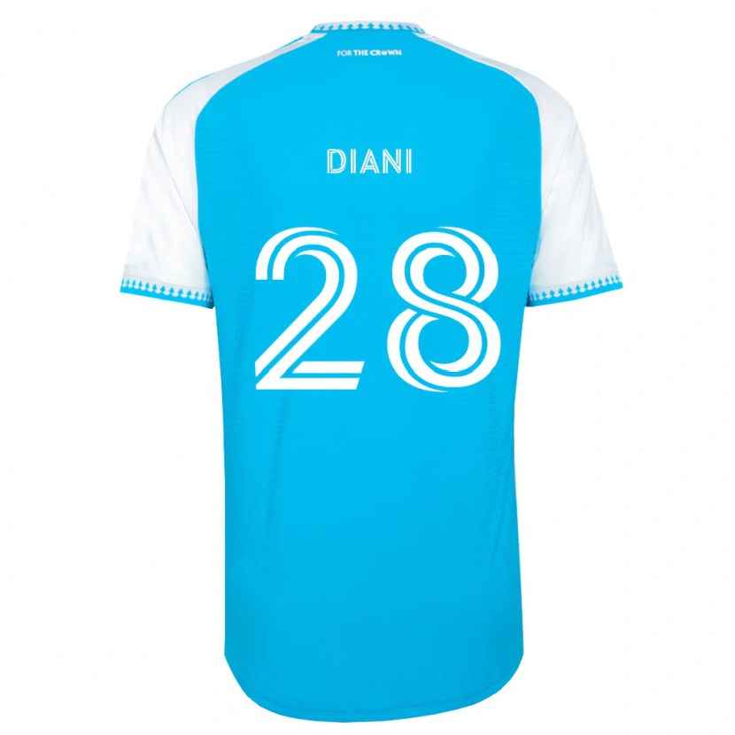 Danxen Femme Maillot Djibril Diani #28 Bleu Ciel Blanc Noir Tenues Domicile 2026/27 T-Shirt