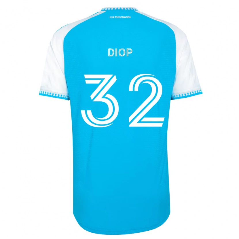 Danxen Femme Maillot Hamady Diop #32 Bleu Ciel Blanc Noir Tenues Domicile 2026/27 T-Shirt