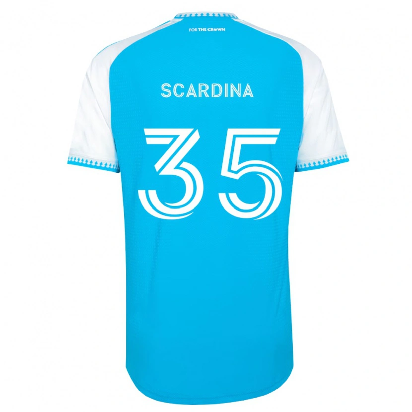 Danxen Femme Maillot Nick Scardina #35 Bleu Ciel Blanc Noir Tenues Domicile 2026/27 T-Shirt