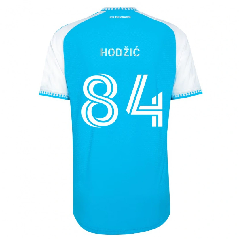 Danxen Femme Maillot Amil Hodžić #84 Bleu Ciel Blanc Noir Tenues Domicile 2026/27 T-Shirt