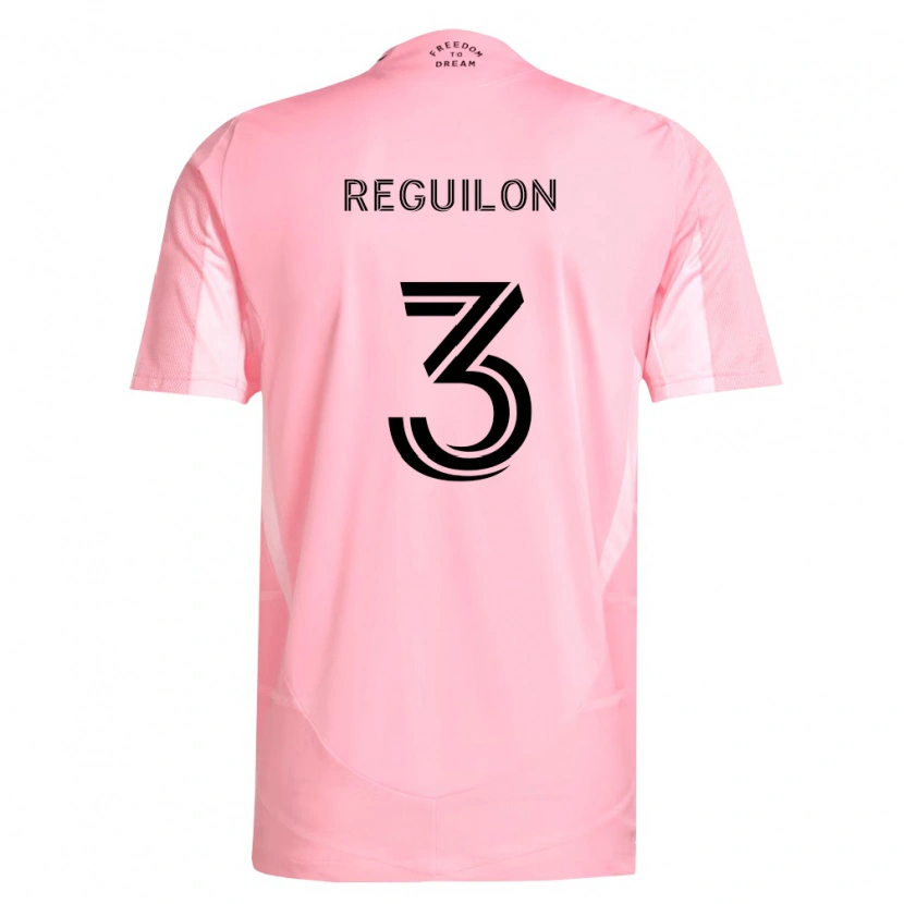 Danxen Femme Maillot Sergio Reguilón #3 Rose Noir Tenues Domicile 2026/27 T-Shirt