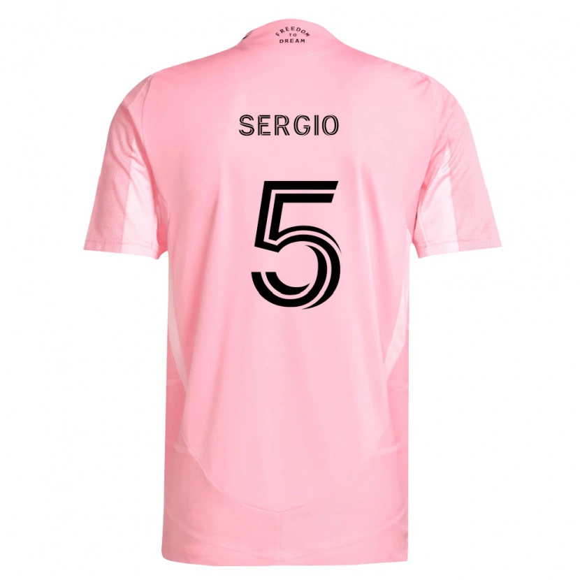Danxen Femme Maillot Sergio Busquets #5 Rose Noir Tenues Domicile 2026/27 T-Shirt