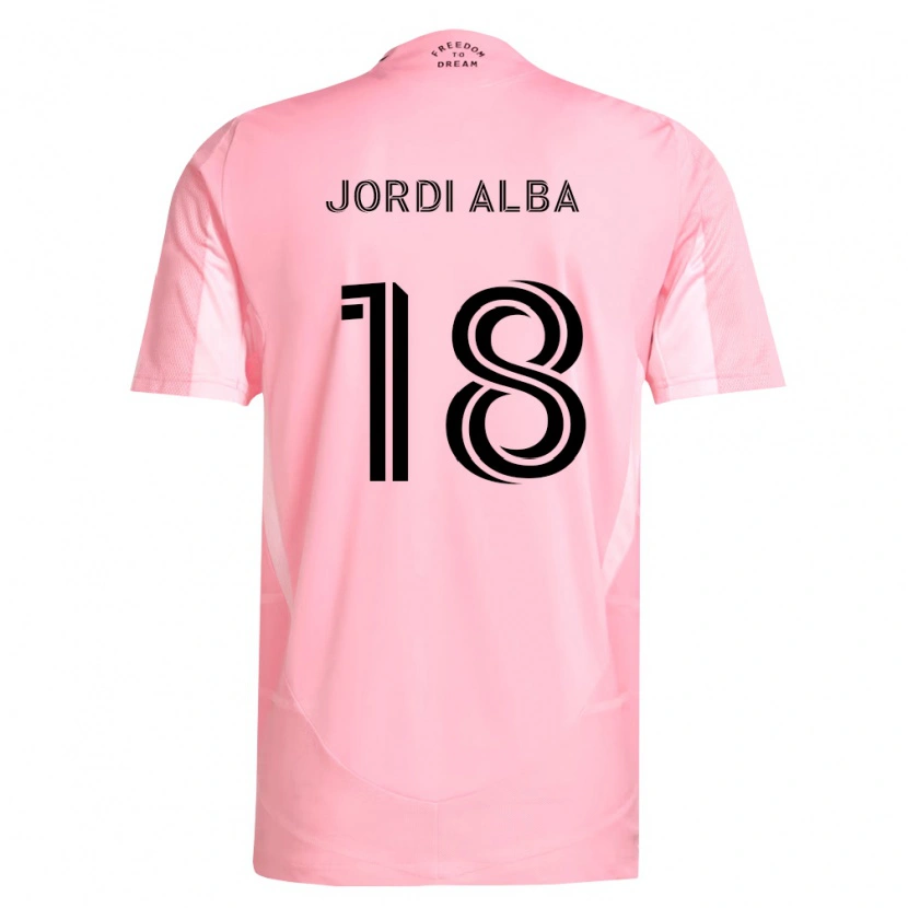 Danxen Femme Maillot Jordi Alba #18 Rose Noir Tenues Domicile 2026/27 T-Shirt
