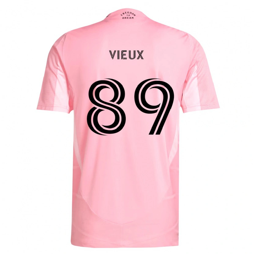 Danxen Femme Maillot Matthias Vieux #89 Rose Noir Tenues Domicile 2026/27 T-Shirt