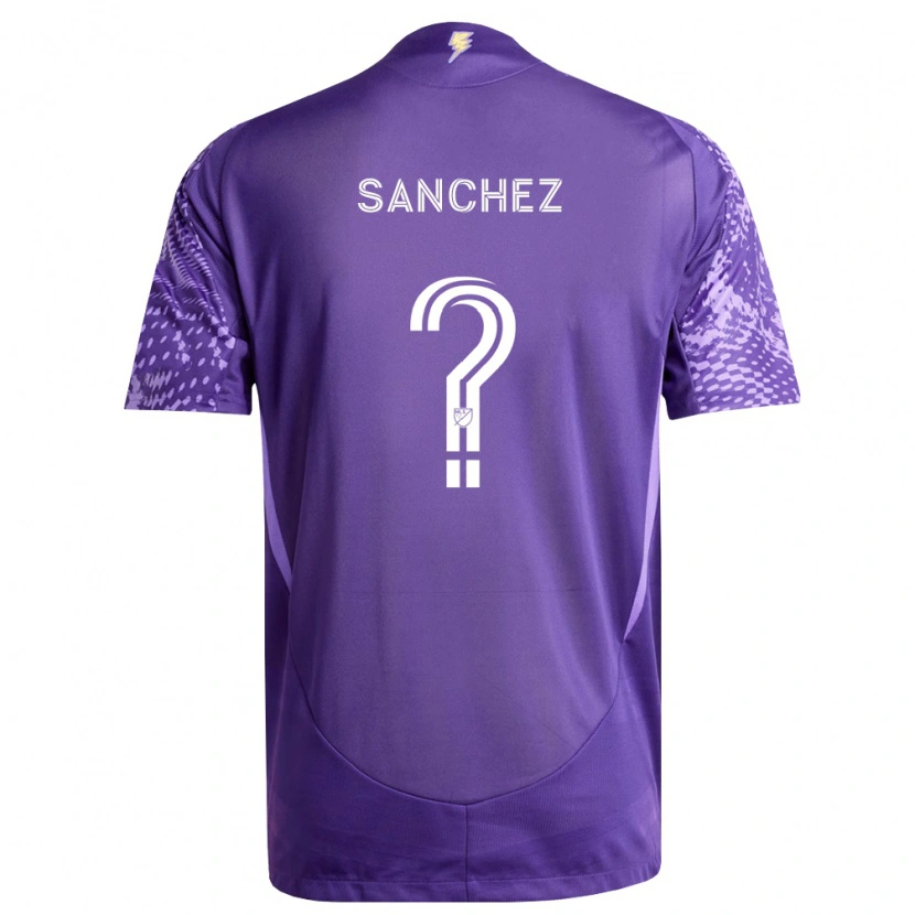 Danxen Femme Maillot Fernando Sanchez #0 Violet Blanc Tenues Domicile 2026/27 T-Shirt