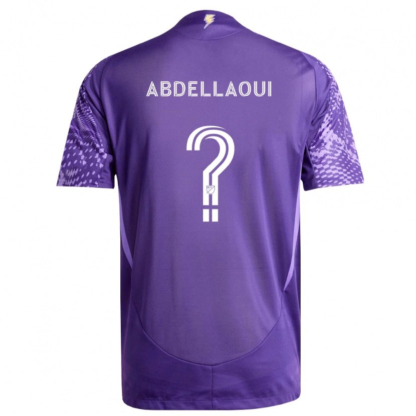 Danxen Femme Maillot Noham Abdellaoui #0 Violet Blanc Tenues Domicile 2026/27 T-Shirt