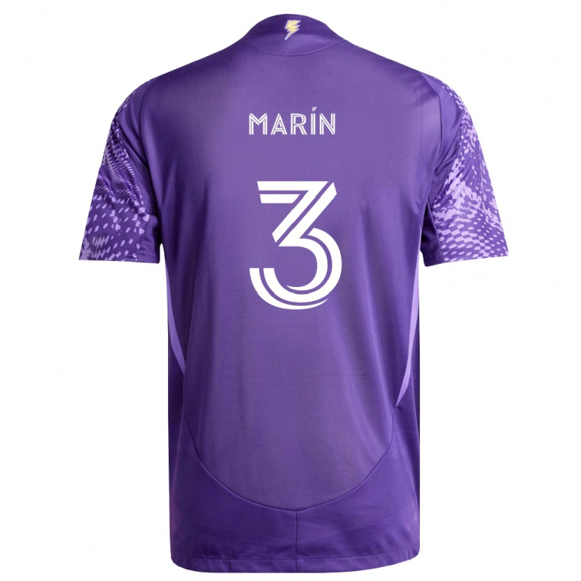 Danxen Femme Maillot Adrián Marín #3 Violet Blanc Tenues Domicile 2026/27 T-Shirt