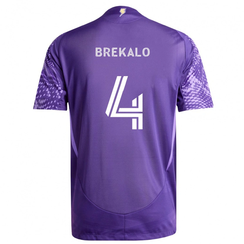 Danxen Femme Maillot David Brekalo #4 Violet Blanc Tenues Domicile 2026/27 T-Shirt