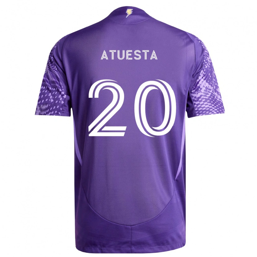 Danxen Femme Maillot Eduard Atuesta #20 Violet Blanc Tenues Domicile 2026/27 T-Shirt