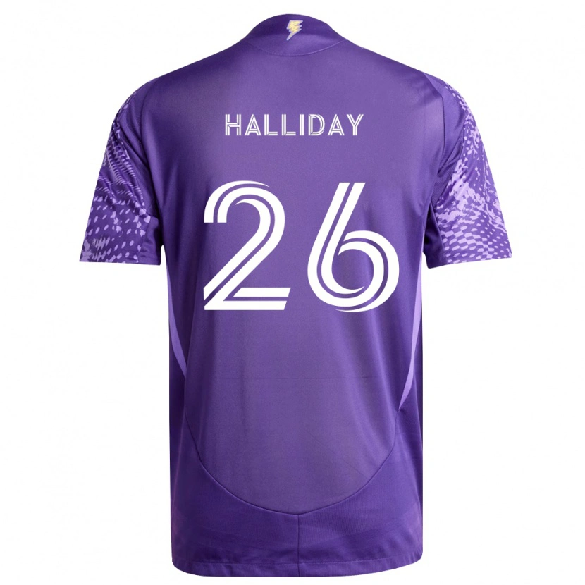 Danxen Femme Maillot Michael Halliday #26 Violet Blanc Tenues Domicile 2026/27 T-Shirt