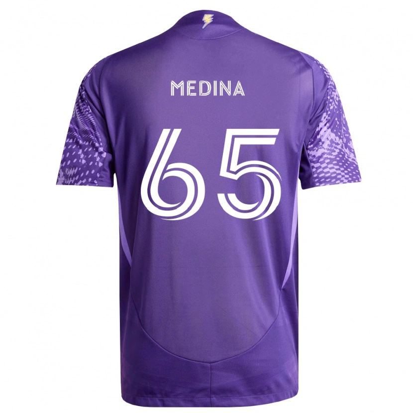 Danxen Femme Maillot Cristian Medina #65 Violet Blanc Tenues Domicile 2026/27 T-Shirt
