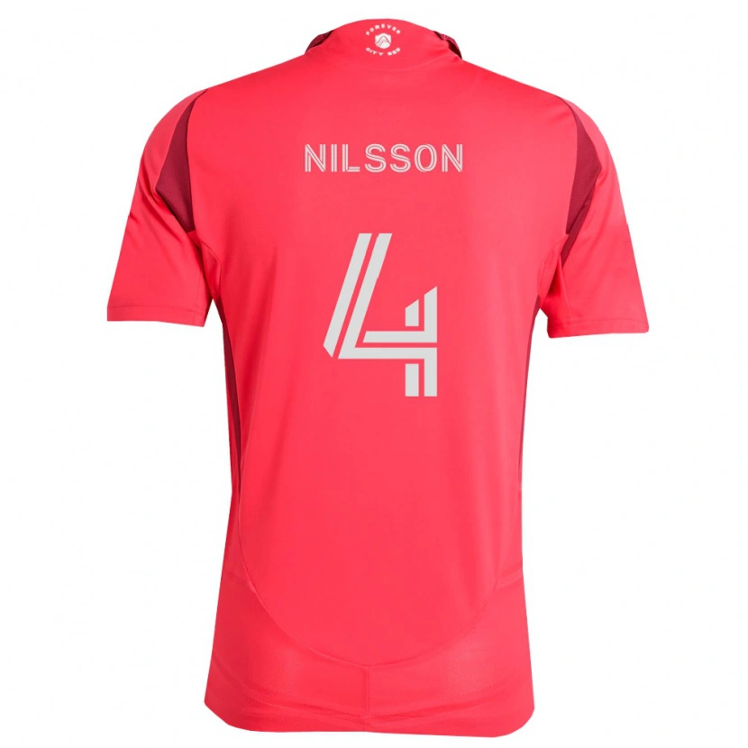 Danxen Femme Maillot Joakim Nilsson #4 Magenta Blanc Tenues Domicile 2026/27 T-Shirt