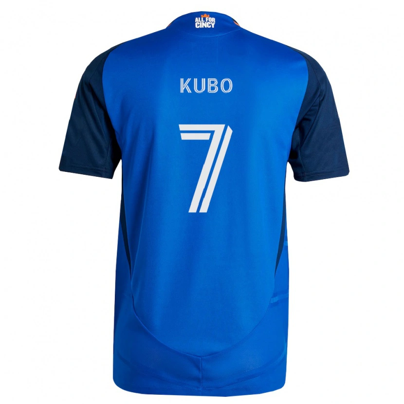 Danxen Femme Maillot Yuya Kubo #7 Bleu Royal Orange Tenues Domicile 2026/27 T-Shirt