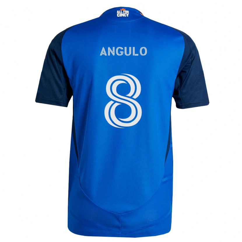 Danxen Femme Maillot Marco Angulo #8 Bleu Royal Orange Tenues Domicile 2026/27 T-Shirt