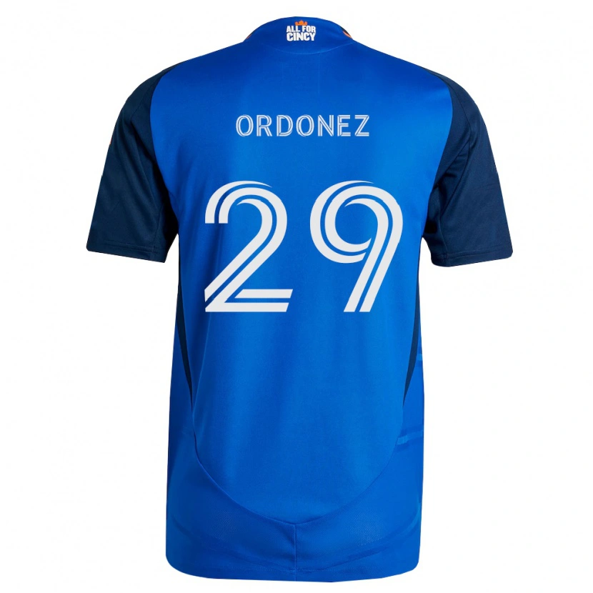 Danxen Femme Maillot Arquímides Ordóñez #29 Bleu Royal Orange Tenues Domicile 2026/27 T-Shirt