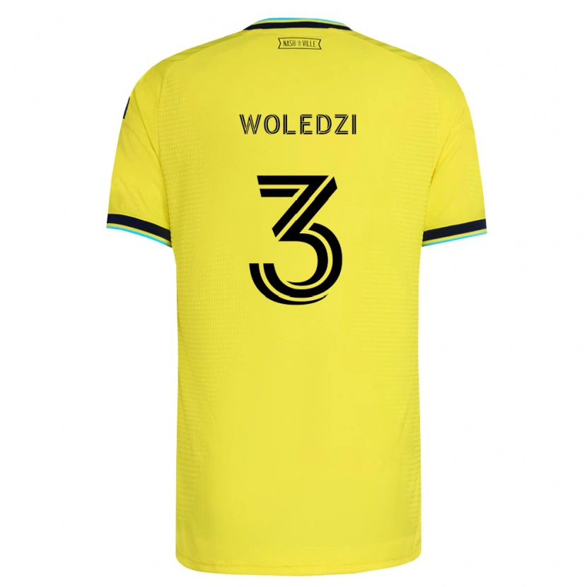 Danxen Femme Maillot Maxwell Woledzi #3 Jaune Vif Bleu Marine Tenues Domicile 2026/27 T-Shirt