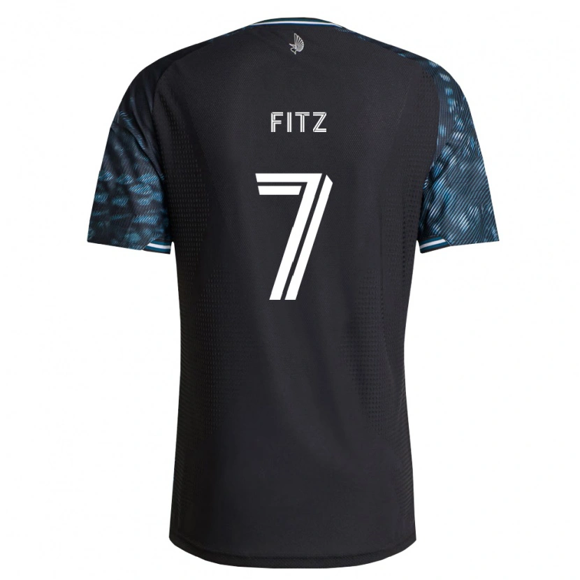 Danxen Femme Maillot Dominik Fitz #7 Noir Blanc Tenues Domicile 2026/27 T-Shirt