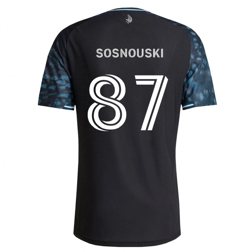 Danxen Femme Maillot Justin Sosnouski #87 Noir Blanc Tenues Domicile 2026/27 T-Shirt
