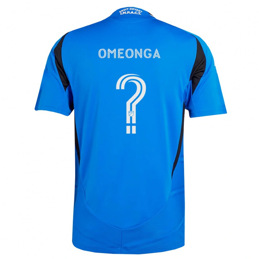 Danxen Femme Maillot Jeremie Omeonga #0 Bleu Blanc Noir Tenues Domicile 2026/27 T-Shirt
