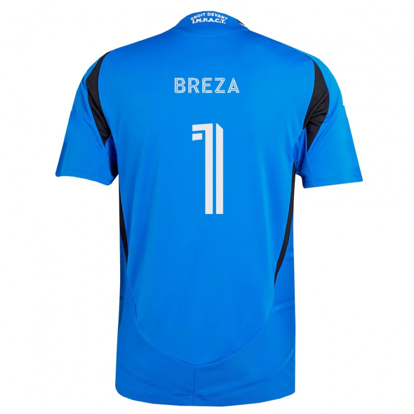 Danxen Femme Maillot Sébastian Breza #1 Bleu Blanc Noir Tenues Domicile 2026/27 T-Shirt