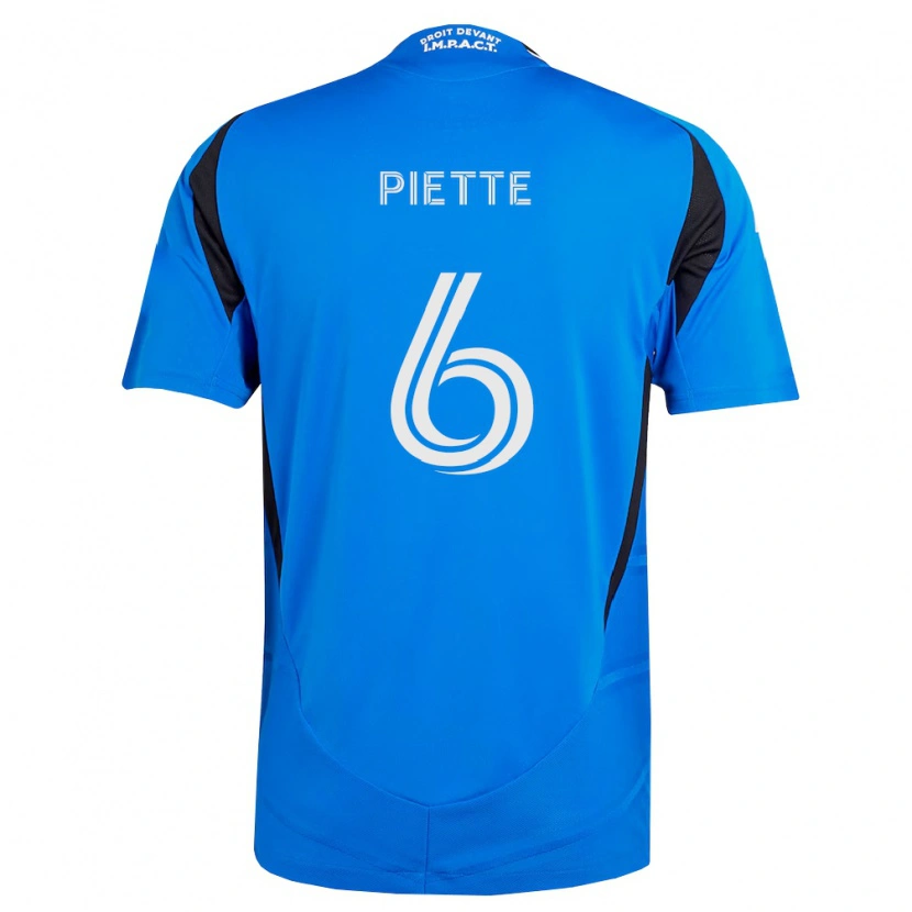 Danxen Femme Maillot Samuel Piette #6 Bleu Blanc Noir Tenues Domicile 2026/27 T-Shirt