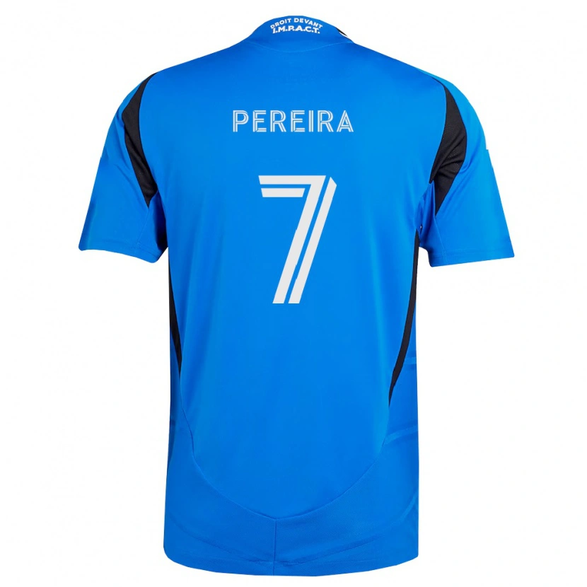 Danxen Femme Maillot Daniel Pereira #7 Bleu Blanc Noir Tenues Domicile 2026/27 T-Shirt