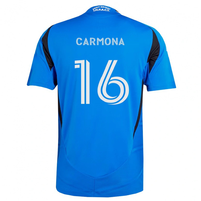 Danxen Femme Maillot Wikelman Carmona #16 Bleu Blanc Noir Tenues Domicile 2026/27 T-Shirt
