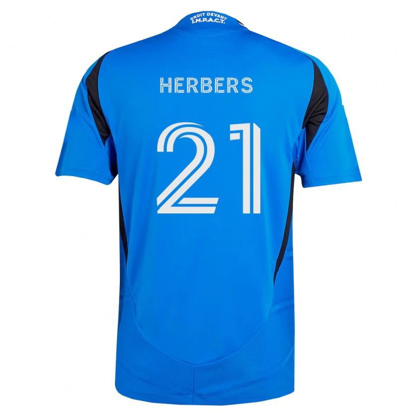Danxen Femme Maillot Fabian Herbers #21 Bleu Blanc Noir Tenues Domicile 2026/27 T-Shirt