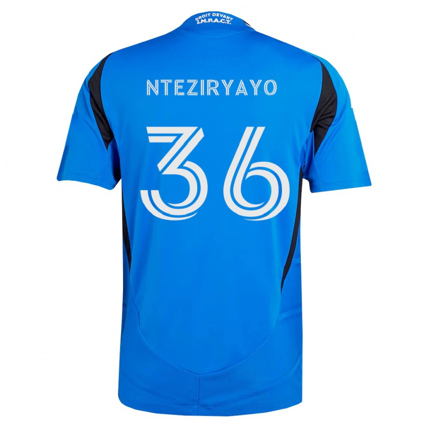 Danxen Femme Maillot Josh Nteziryayo #36 Bleu Blanc Noir Tenues Domicile 2026/27 T-Shirt