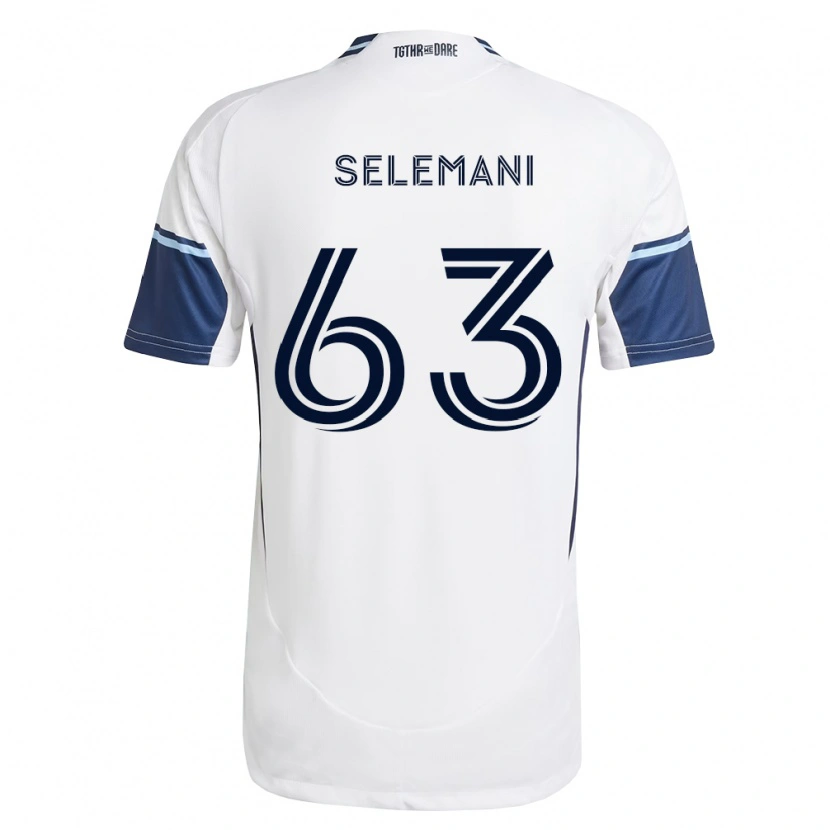 Danxen Femme Maillot Johnny Selemani #63 Blanc Bleu Royal Tenues Domicile 2026/27 T-Shirt
