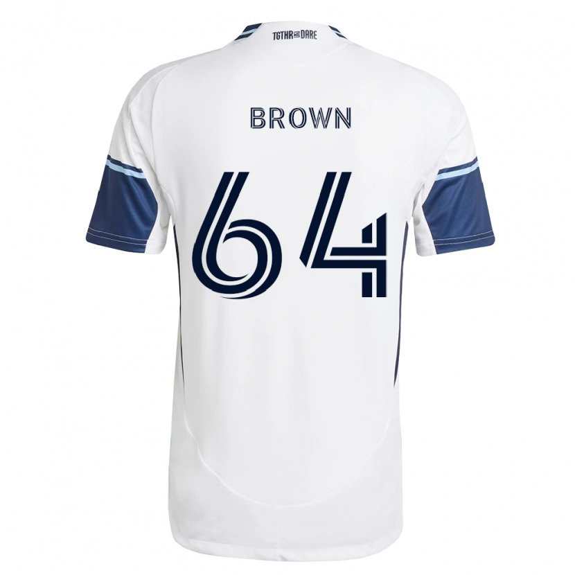 Danxen Femme Maillot Tyler Brown #64 Blanc Bleu Royal Tenues Domicile 2026/27 T-Shirt
