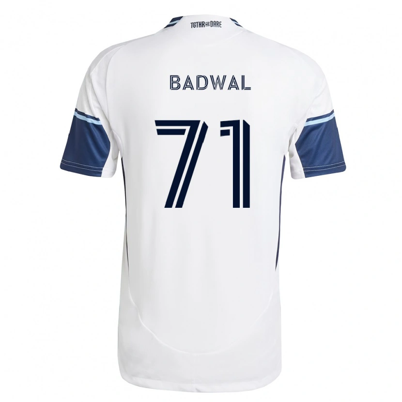 Danxen Femme Maillot Manav Badwal #71 Blanc Bleu Royal Tenues Domicile 2026/27 T-Shirt