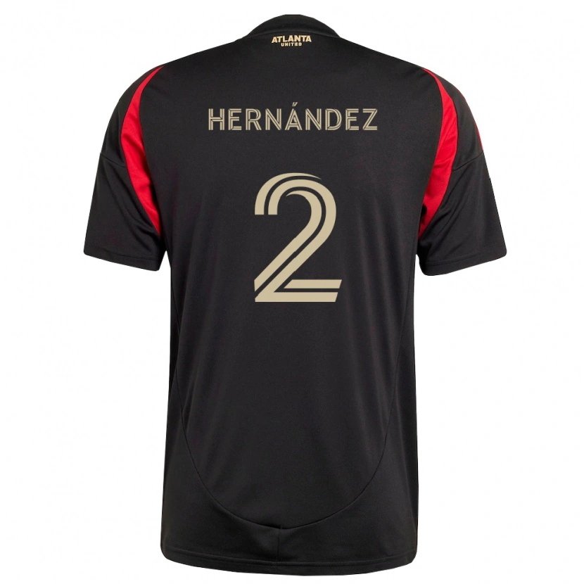 Danxen Femme Maillot Ronald Hernández #2 Noir Rouge Tenues Domicile 2026/27 T-Shirt