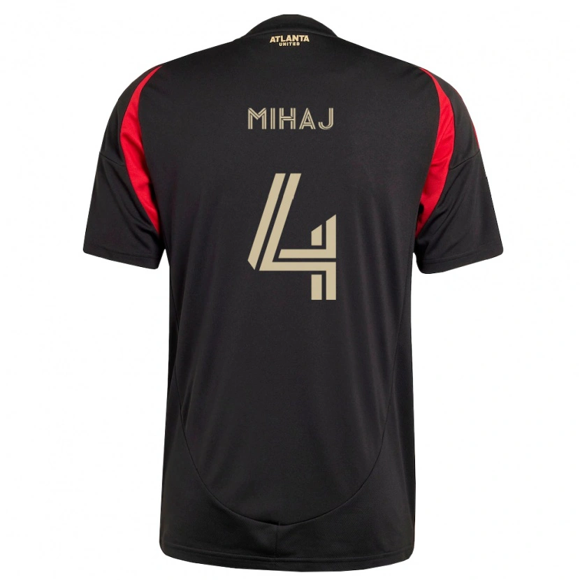 Danxen Femme Maillot Enea Mihaj #4 Noir Rouge Tenues Domicile 2026/27 T-Shirt