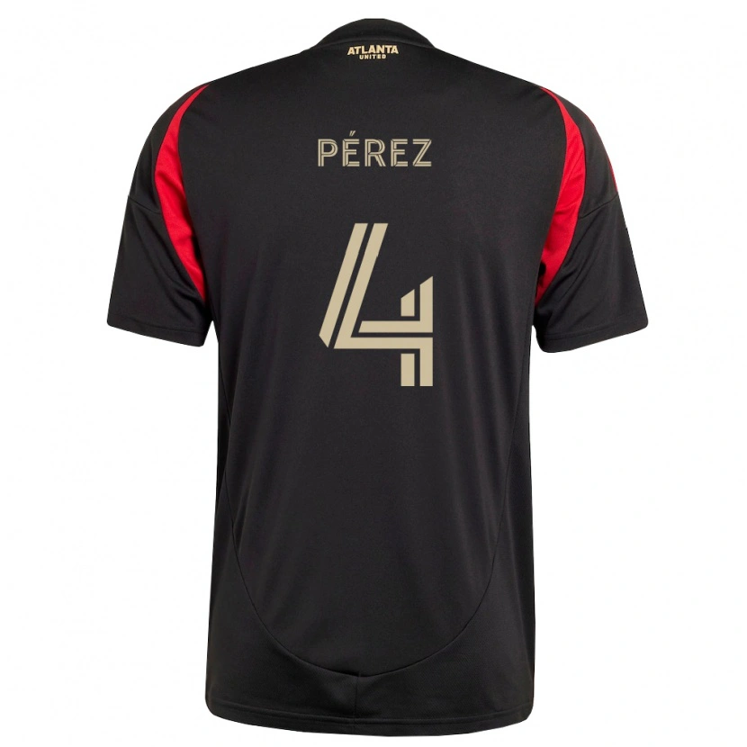 Danxen Femme Maillot Gary Pérez #4 Noir Rouge Tenues Domicile 2026/27 T-Shirt