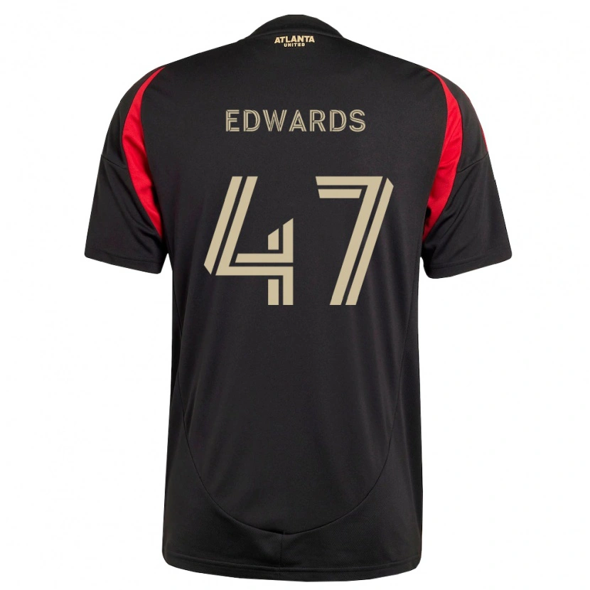 Danxen Femme Maillot Matthew Edwards #47 Noir Rouge Tenues Domicile 2026/27 T-Shirt