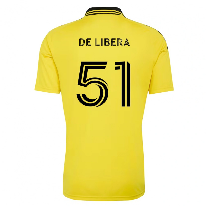 Danxen Femme Maillot Giorgio De Libera #51 Jaune Noir Tenues Domicile 2026/27 T-Shirt