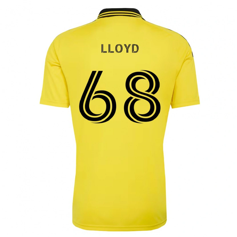 Danxen Femme Maillot Zach Lloyd #68 Jaune Noir Tenues Domicile 2026/27 T-Shirt