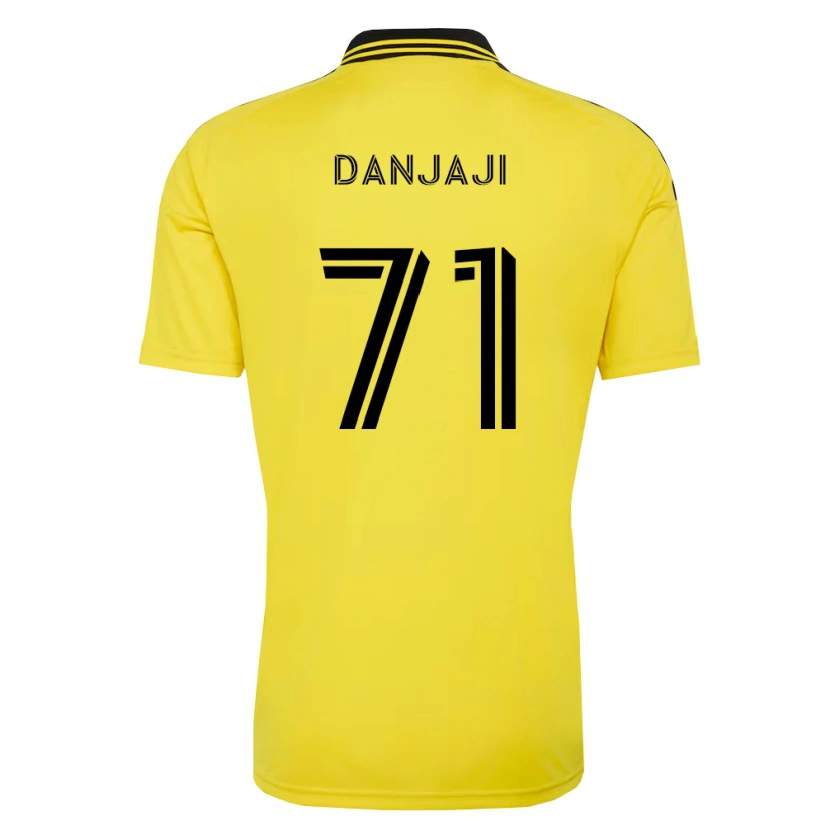 Danxen Femme Maillot Jamil Danjaji #71 Jaune Noir Tenues Domicile 2026/27 T-Shirt