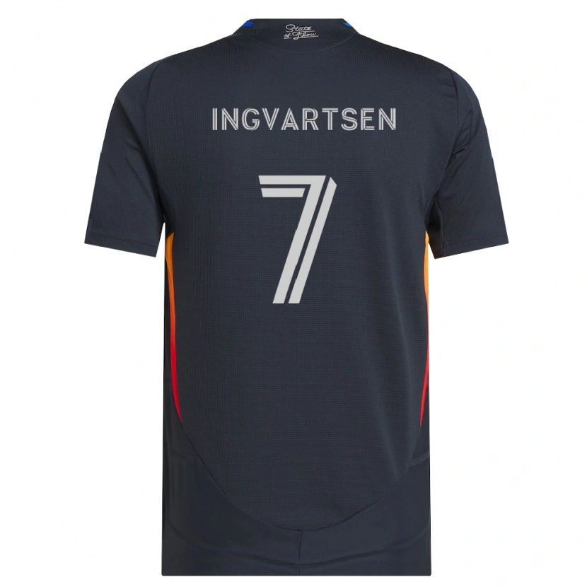 Danxen Femme Maillot Marcus Ingvartsen #7 Gris Foncé Rouge Tenues Domicile 2026/27 T-Shirt
