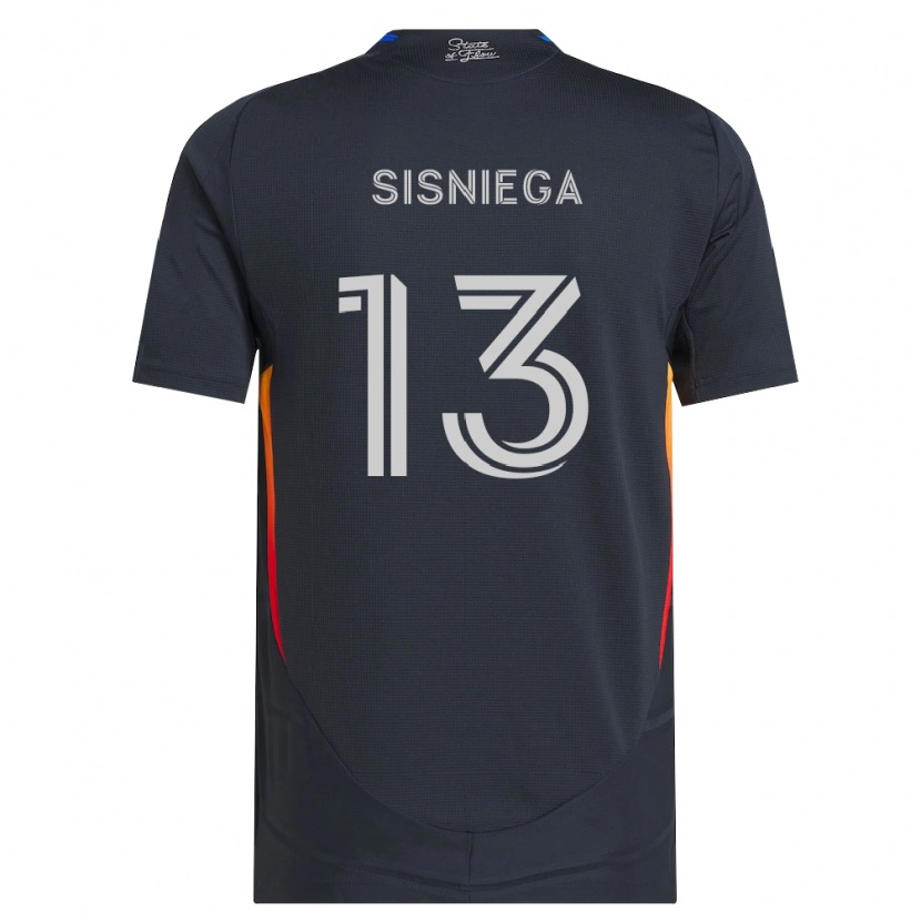 Danxen Femme Maillot Pablo Sisniega #13 Gris Foncé Rouge Tenues Domicile 2026/27 T-Shirt