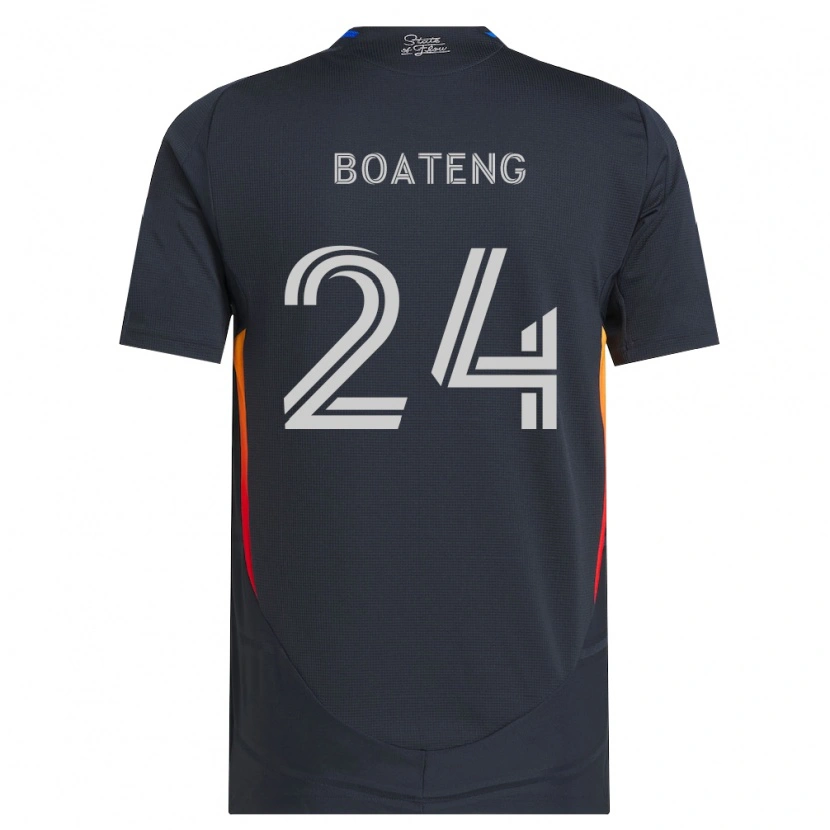 Danxen Femme Maillot Emmanuel Boateng #24 Gris Foncé Rouge Tenues Domicile 2026/27 T-Shirt