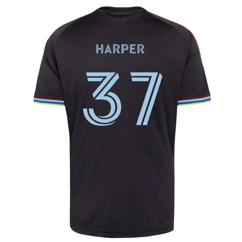 Danxen Femme Maillot Charlie Harper #37 Noir Bleu Ciel Tenues Domicile 2026/27 T-Shirt