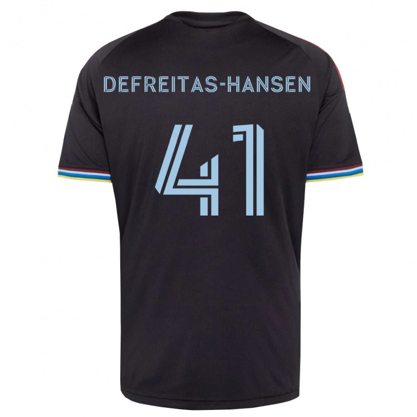 Danxen Femme Maillot Nicolas Hansen #41 Noir Bleu Ciel Tenues Domicile 2026/27 T-Shirt
